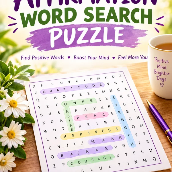 Affirmations Word Search Puzzle
