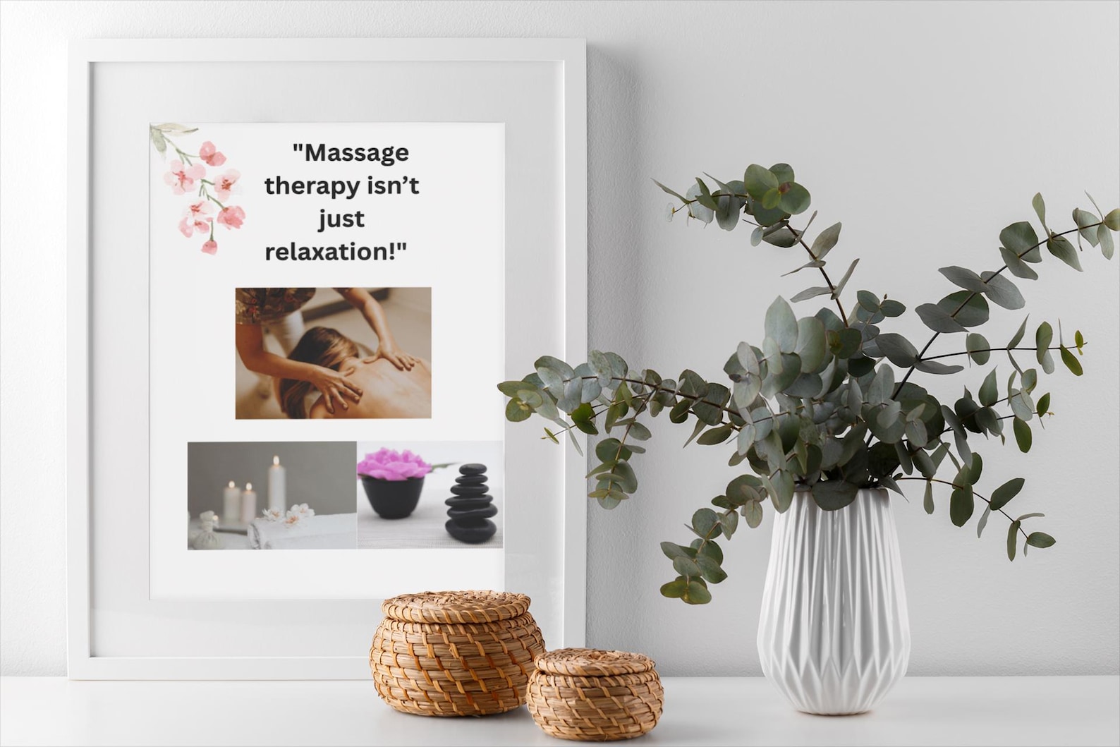 Massage Therapy Art Print: Wellness & Healing Spa Decor (Digital Download