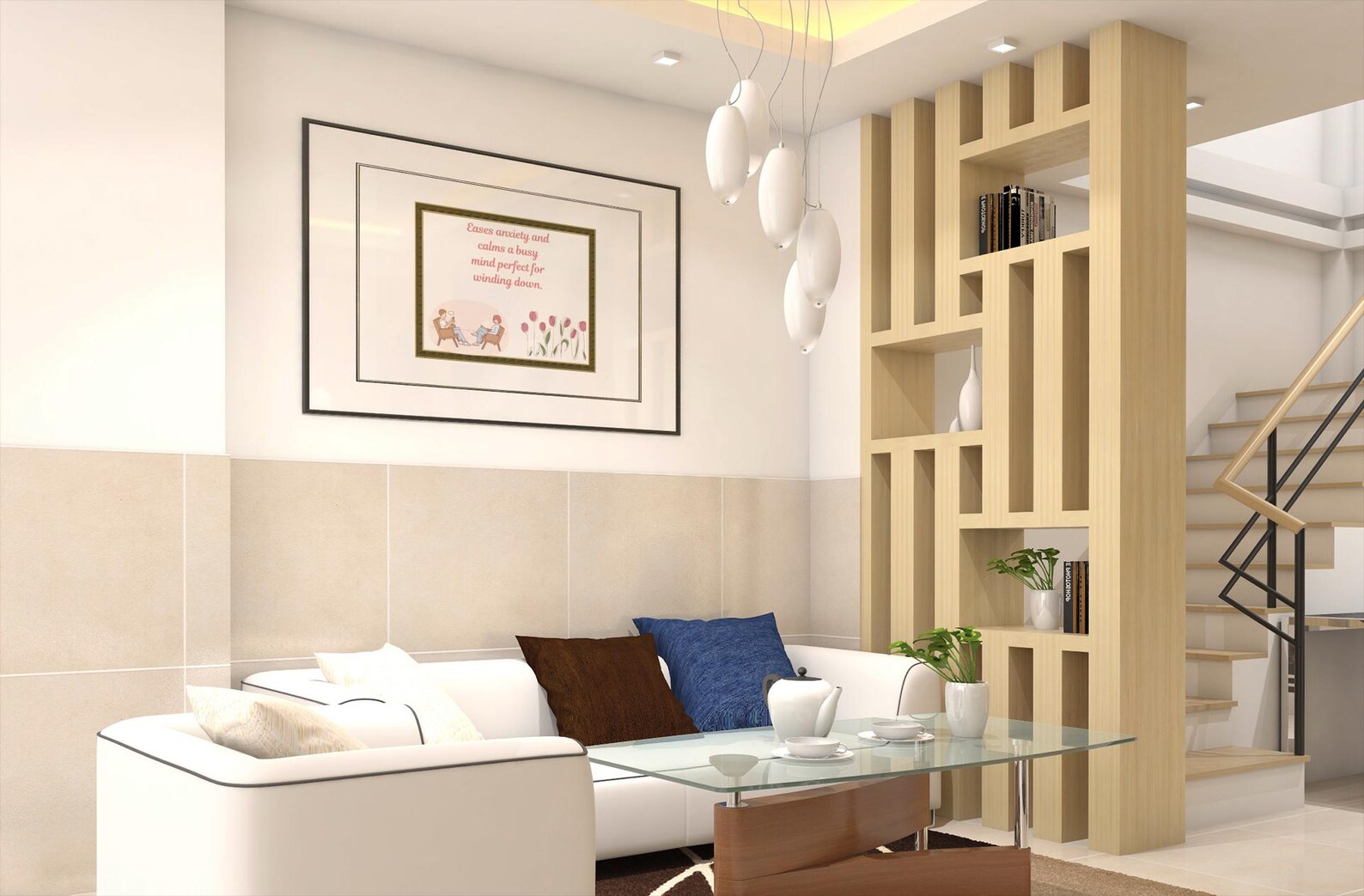 1 Printable Wall Art – “Eases Anxiety and Calms a Busy Mind” | Relaxing Wellness-Inspired Decor